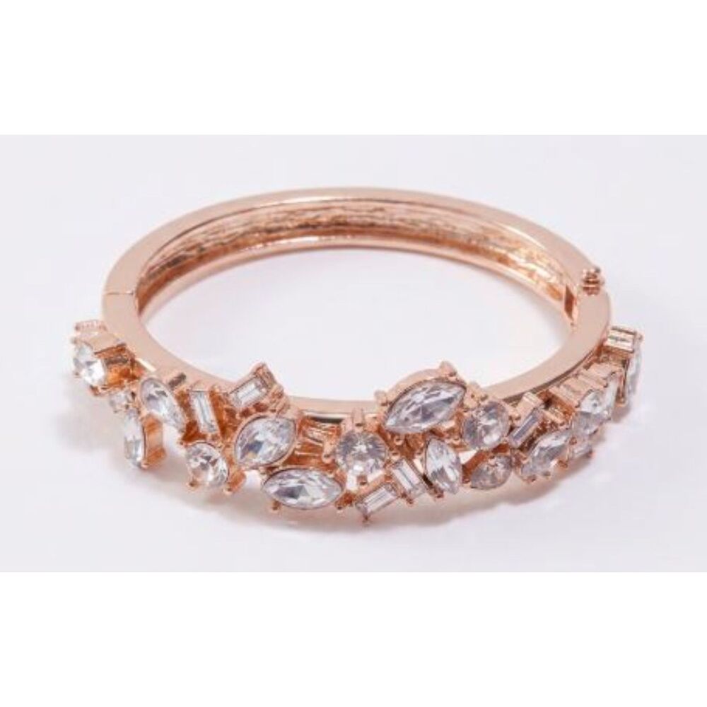 Banana Republic Women's Modern Crystal Cluster Cuff Bracelet NWT 58 GOLD